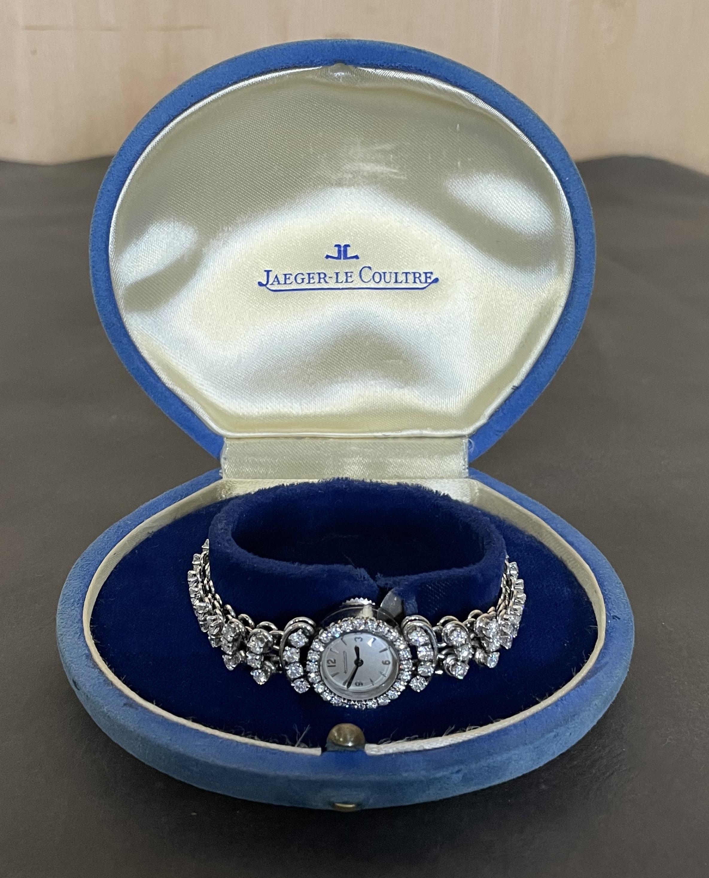 Taille brillant TAILLEUR JAEGER LECOULTRE RENDEZ VOUS LADiES récupéré 7,00 ct DIAMOND & PLATINUM en vente