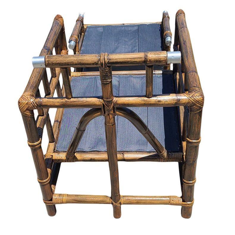 Ensemble de salon en rotinFar Horizon restauré de 8 pièces par John Wisner pour Ficks en vente 7