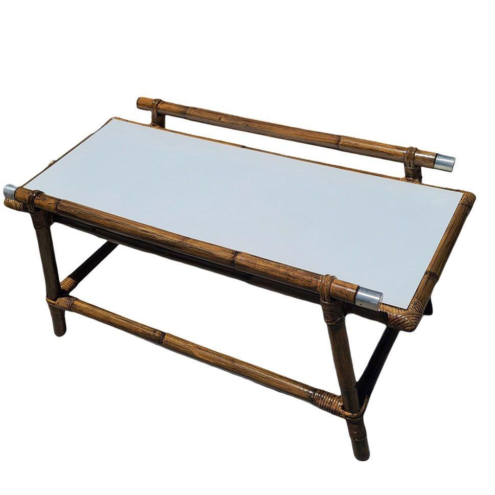 Ensemble de salon en rotinFar Horizon restauré de 8 pièces par John Wisner pour Ficks en vente 1