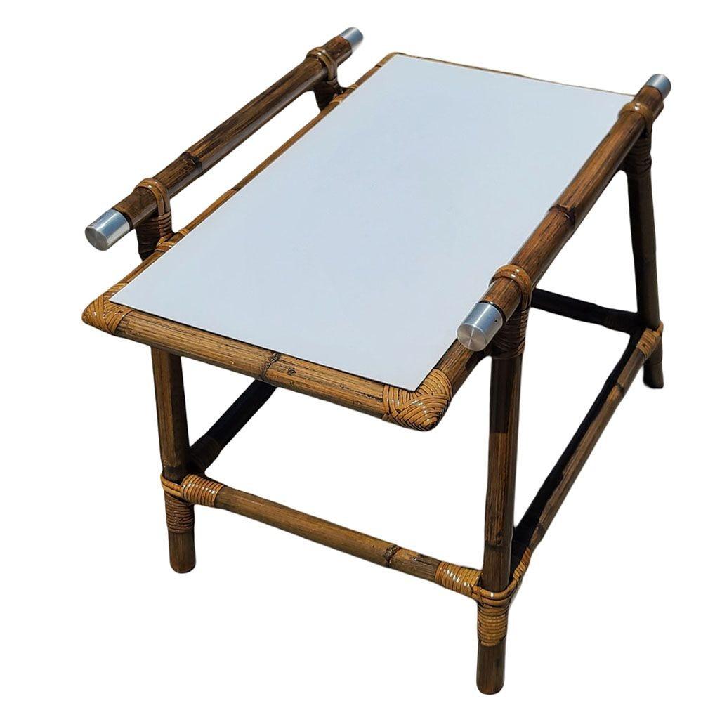 Ensemble de salon en rotinFar Horizon restauré de 8 pièces par John Wisner pour Ficks en vente 2