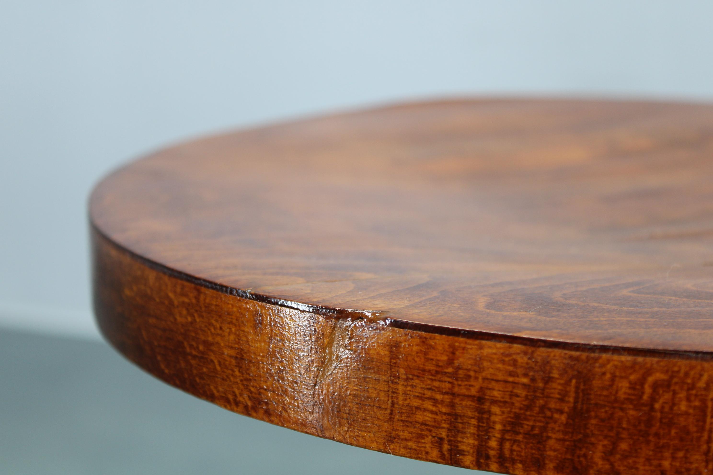 Restaurierter verstellbarer Klavierhocker aus Bugholz, Tschechoslowakei, 1930er Jahre - Art Deco Thone (Tschechisch) im Angebot