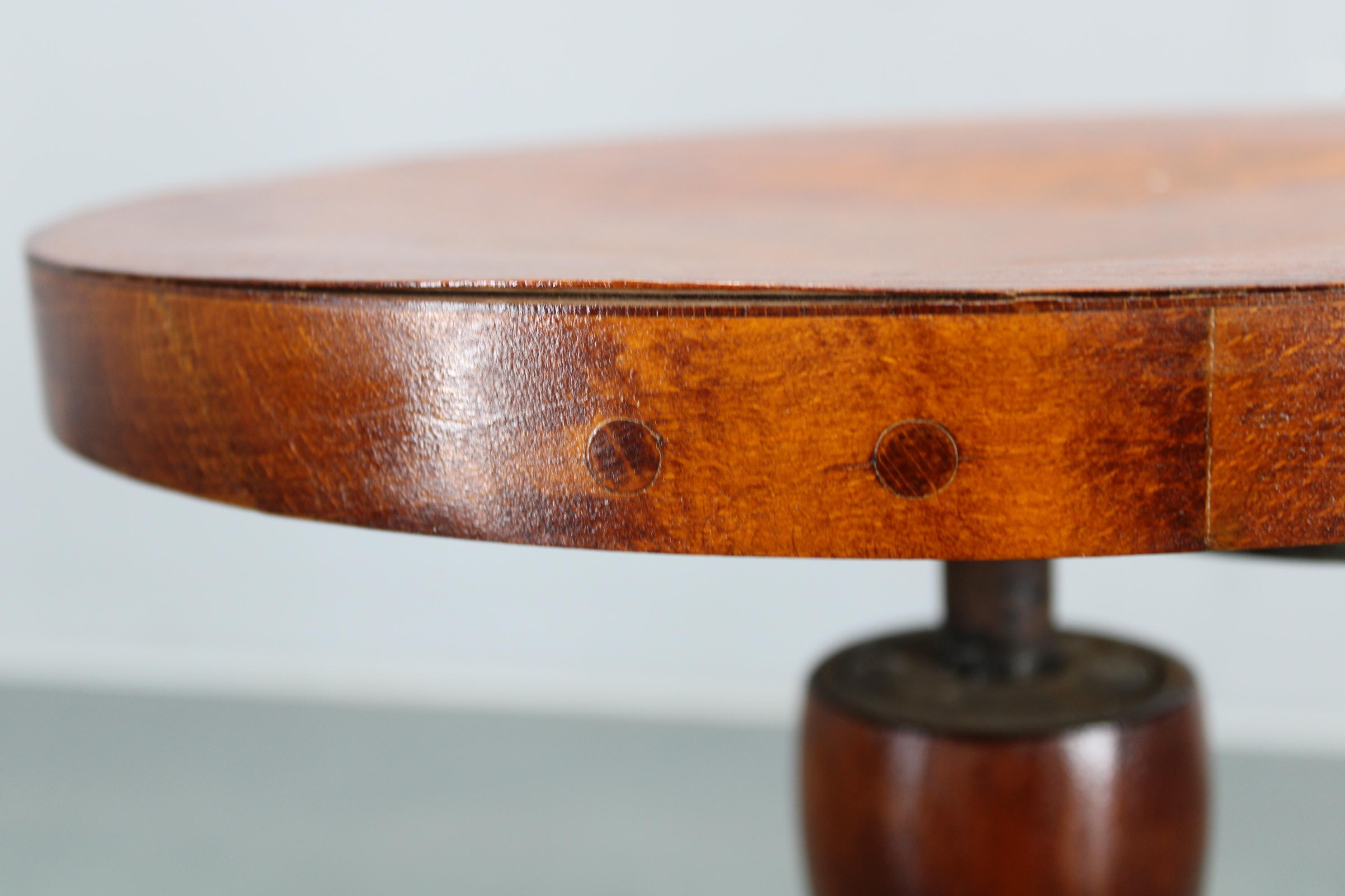 Restaurierter verstellbarer Klavierhocker aus Bugholz, Tschechoslowakei, 1930er Jahre - Art Deco Thone (Geölt) im Angebot