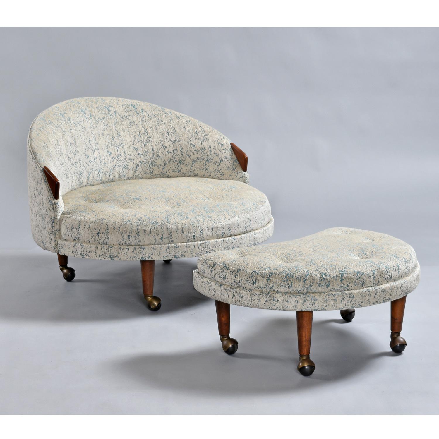 Restaurierter Adrian Pearsall für Craft Associates Havana-Stuhl und Ottomane (Moderne der Mitte des Jahrhunderts) im Angebot