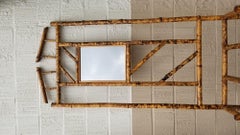 Restored Aesthetic Movement Tiger Tortoise Bamboo Hall Tree With Mirror