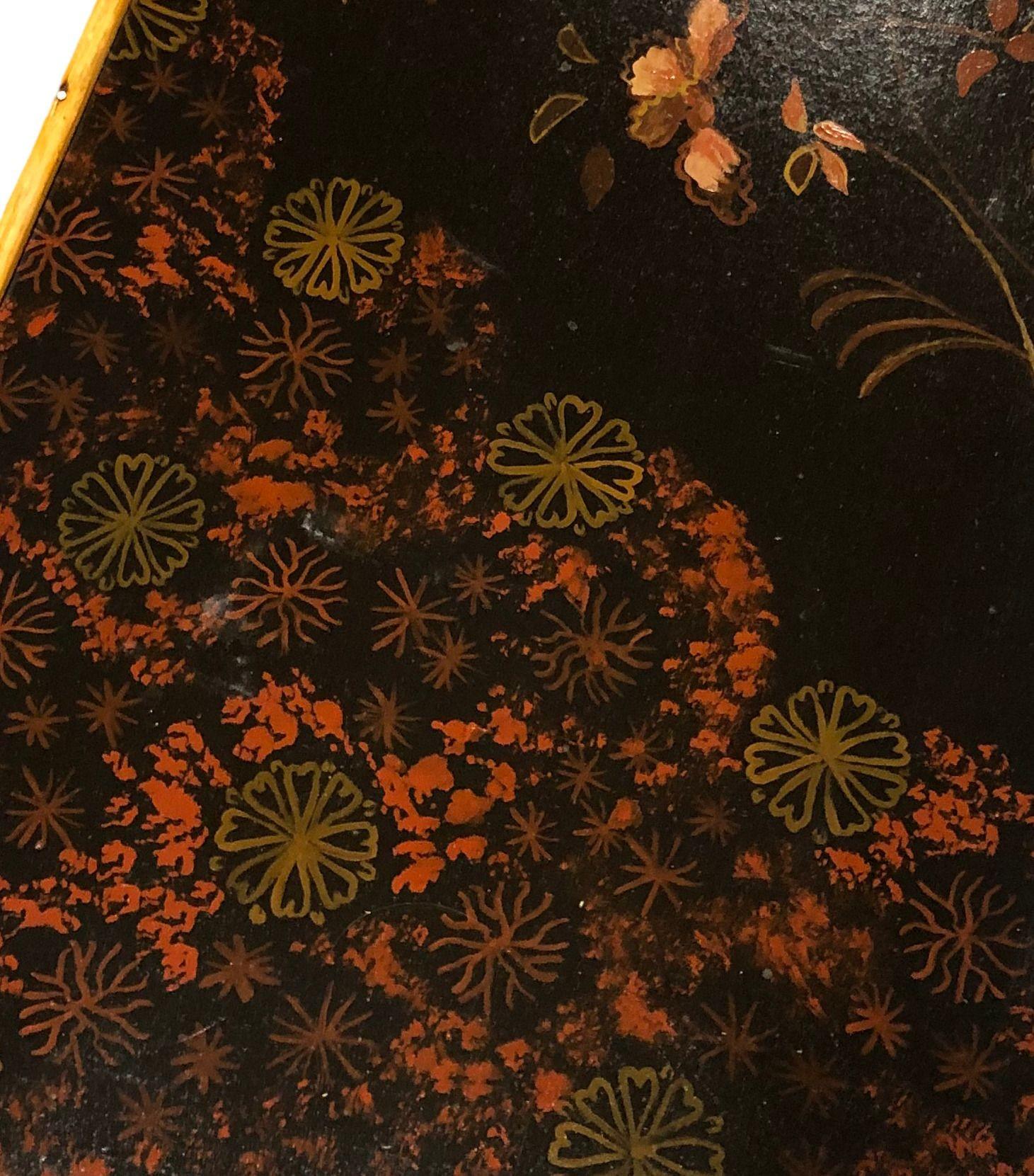 Milieu du XXe siècle Table d'appoint à 3 niveaux en bambou Tiger Tortoise Aesthetic Movement restaurée en vente