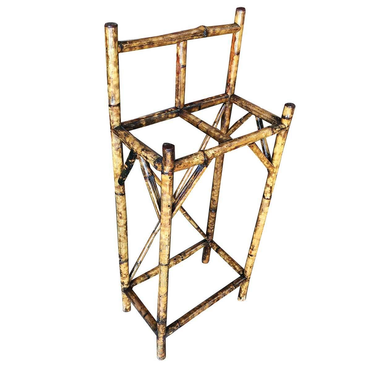 Restored Aesthetic Movement Two Slot Antique Tiger Bamboo Umbrella Stand