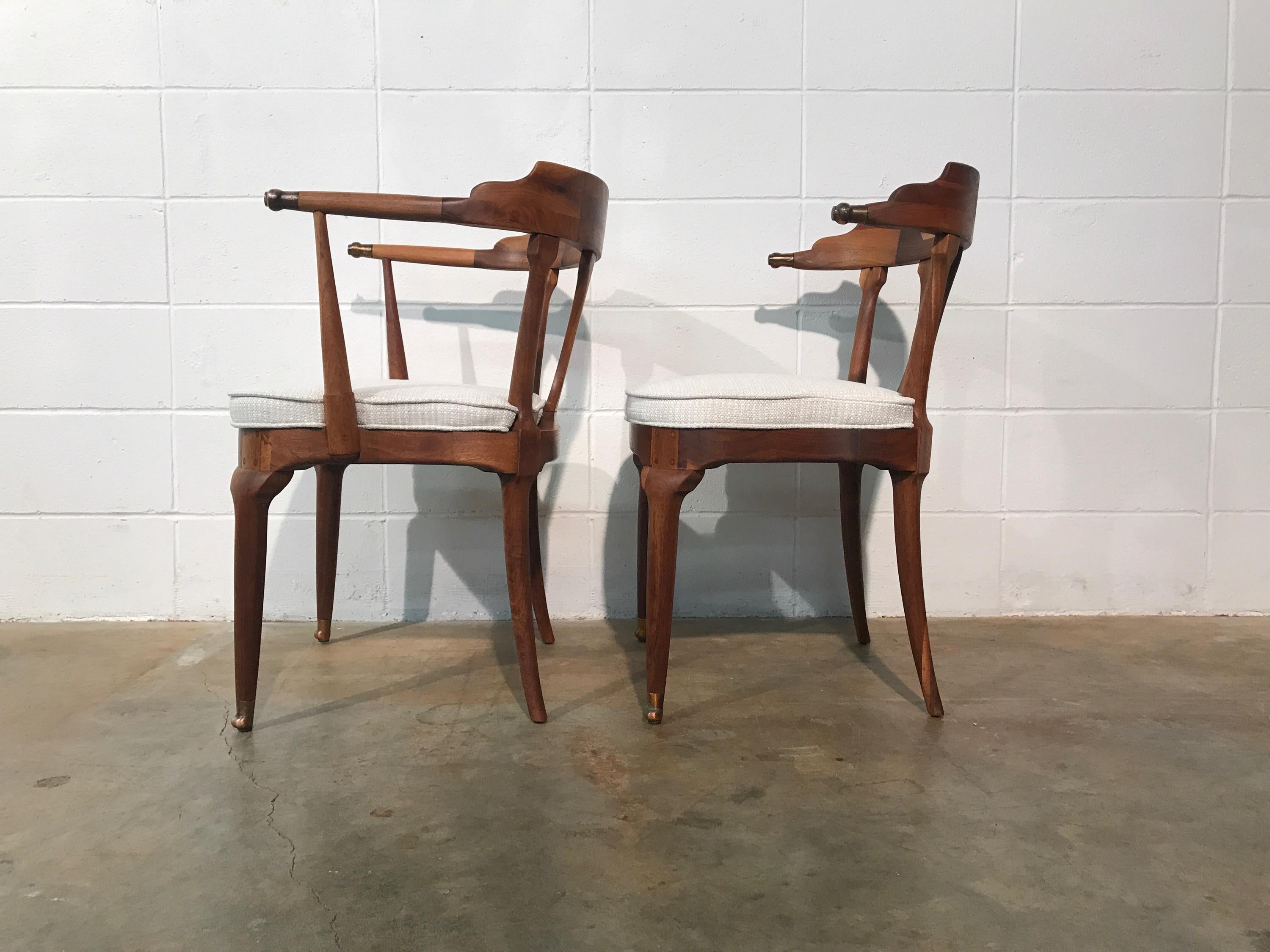 Restored and Unusual Midcentury Dining Chairs, Set of Six 4