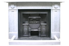 Restored Antique 19th Century Early Victorian Carrara Marble Mantel