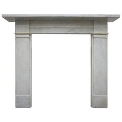 Restored Antique 19th century Victorian statuary white marble fireplace surround