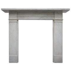 Restored antique 19th century Victorian statuary white marble fireplace surround