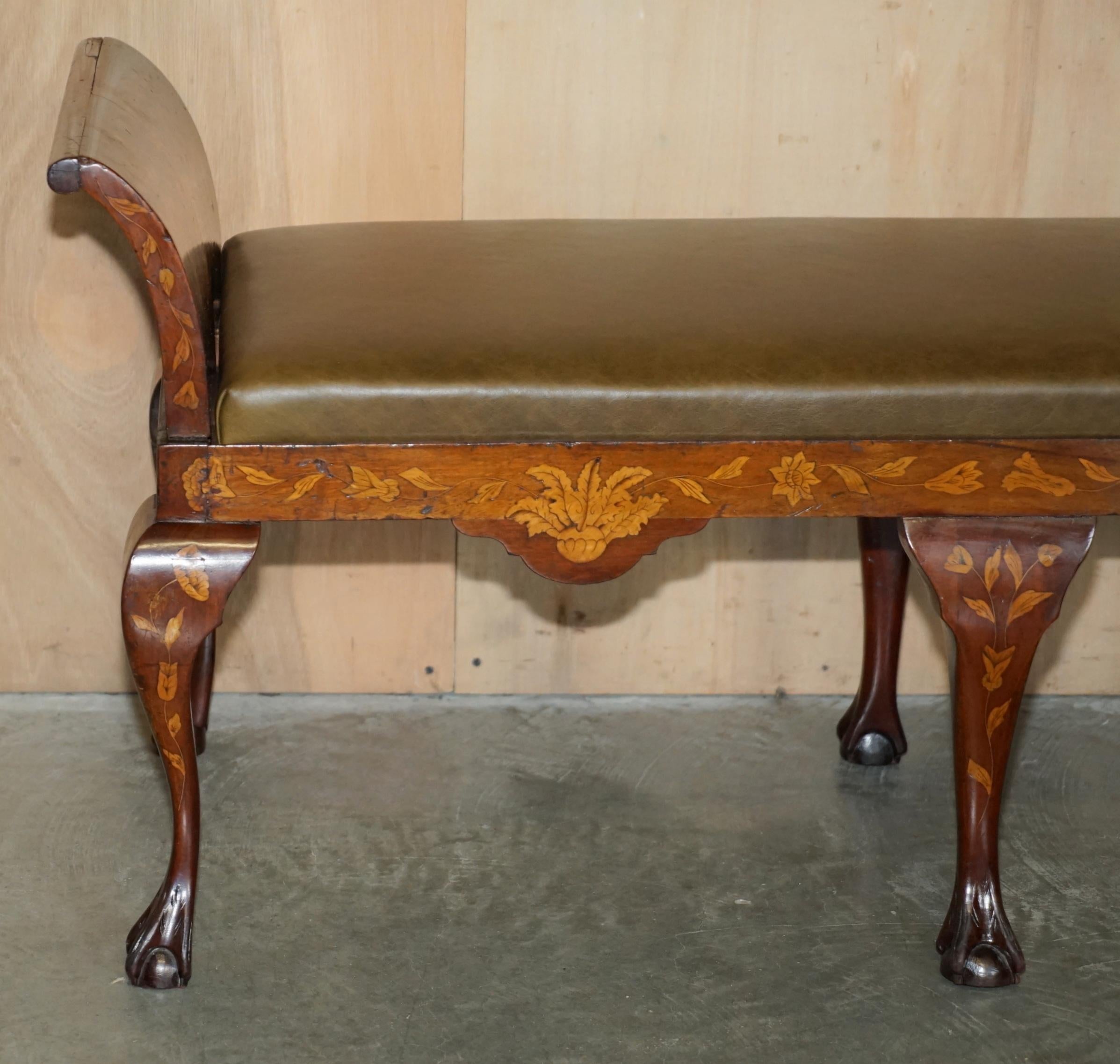 antique leather bench