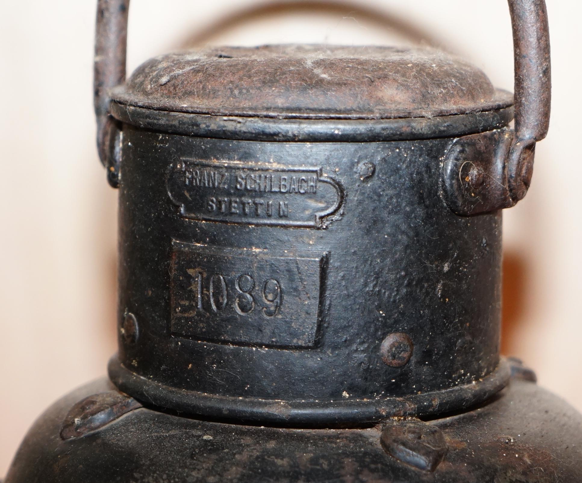 Campaign Restored Antique German Steam Boat WWI Ships Lantern Franz Schilbach Stettin