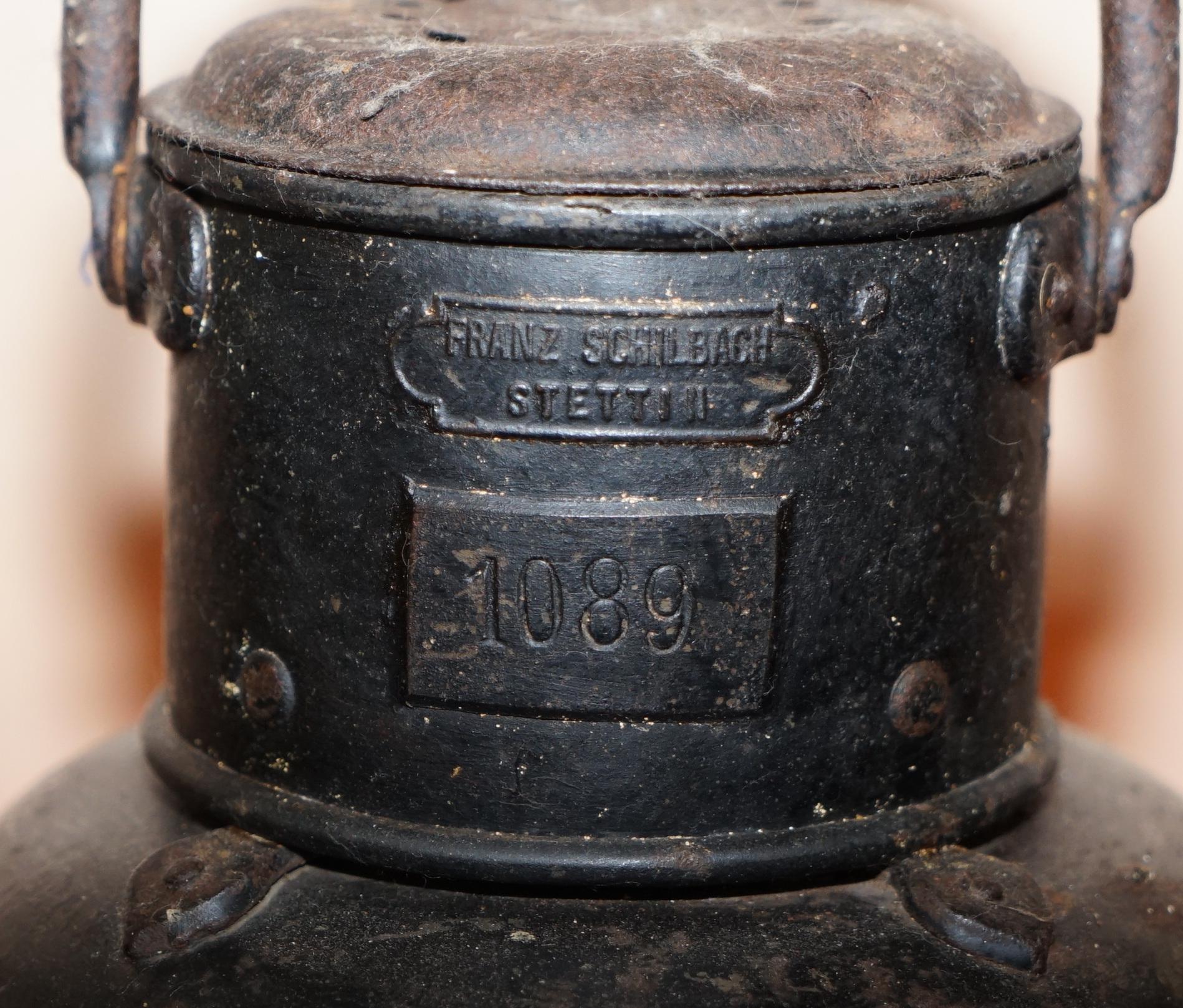 Hand-Crafted Restored Antique German Steam Boat WWI Ships Lantern Franz Schilbach Stettin