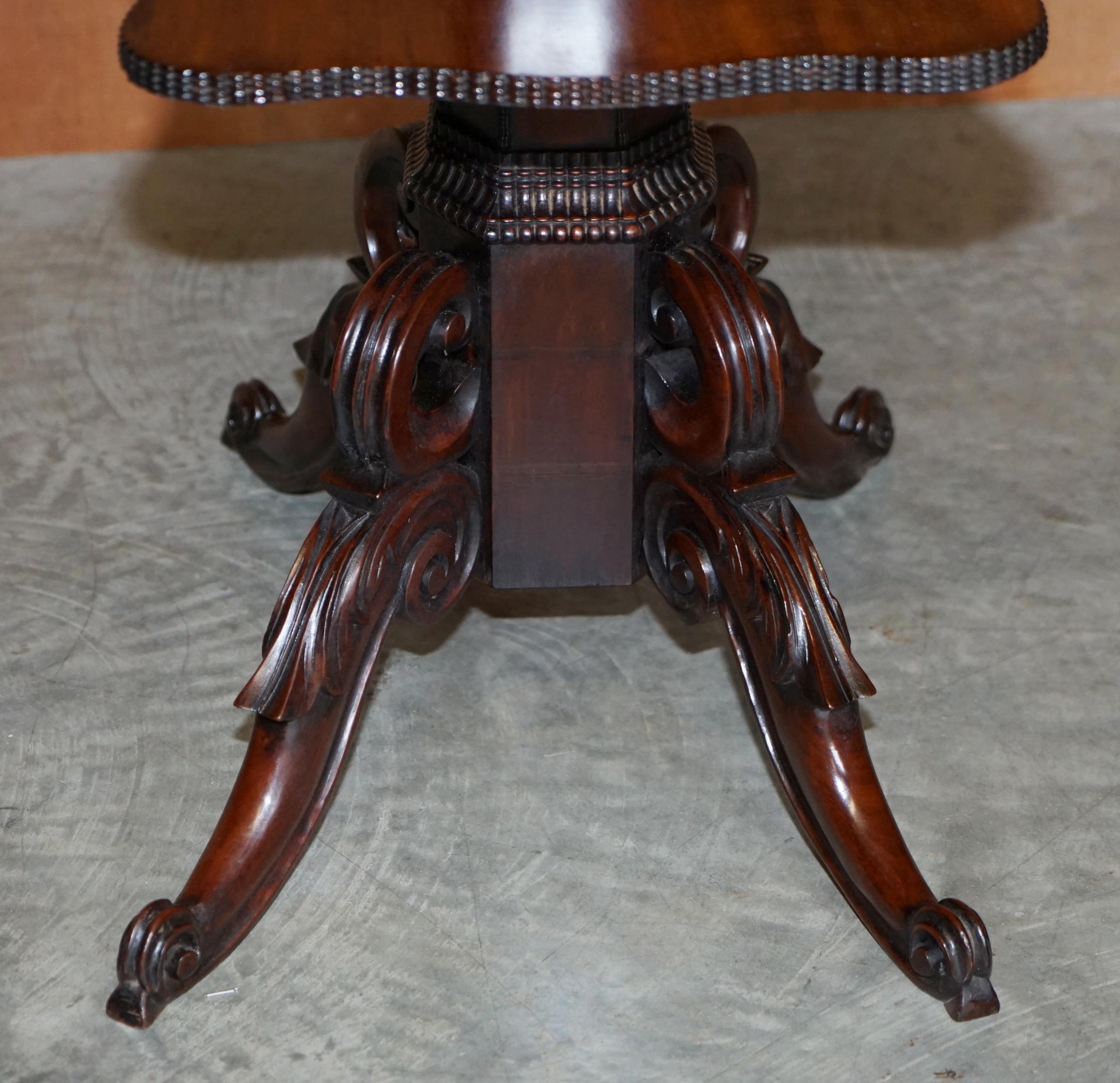 Restored Antique Gillows Cuban Hardwood Dumb Waiter Metamorphic Occasional Table For Sale 8