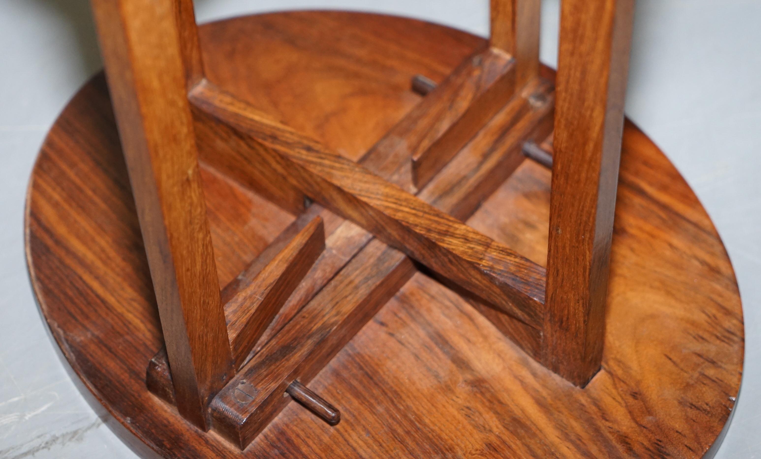 Restored Antique Japanese Shibayama Inlaid Romantic Lovers Hardwood Side Table For Sale 6