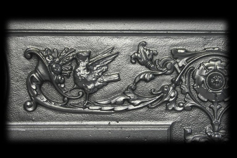 Restored Antique Late 19th Century Victorian Cast Iron Fireplace