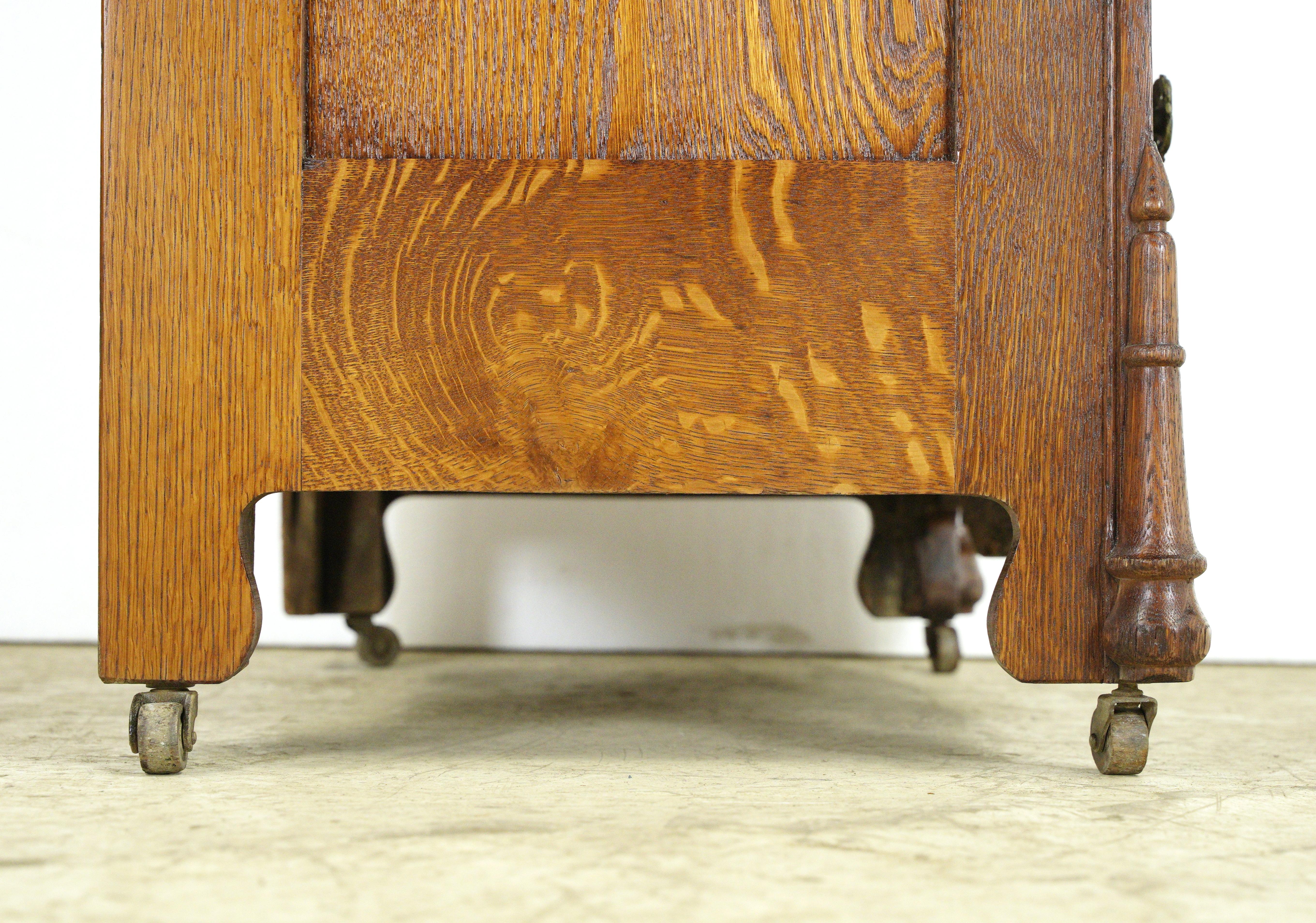 Restored Antique Oak 6 Drawer Lingerie Chest 7