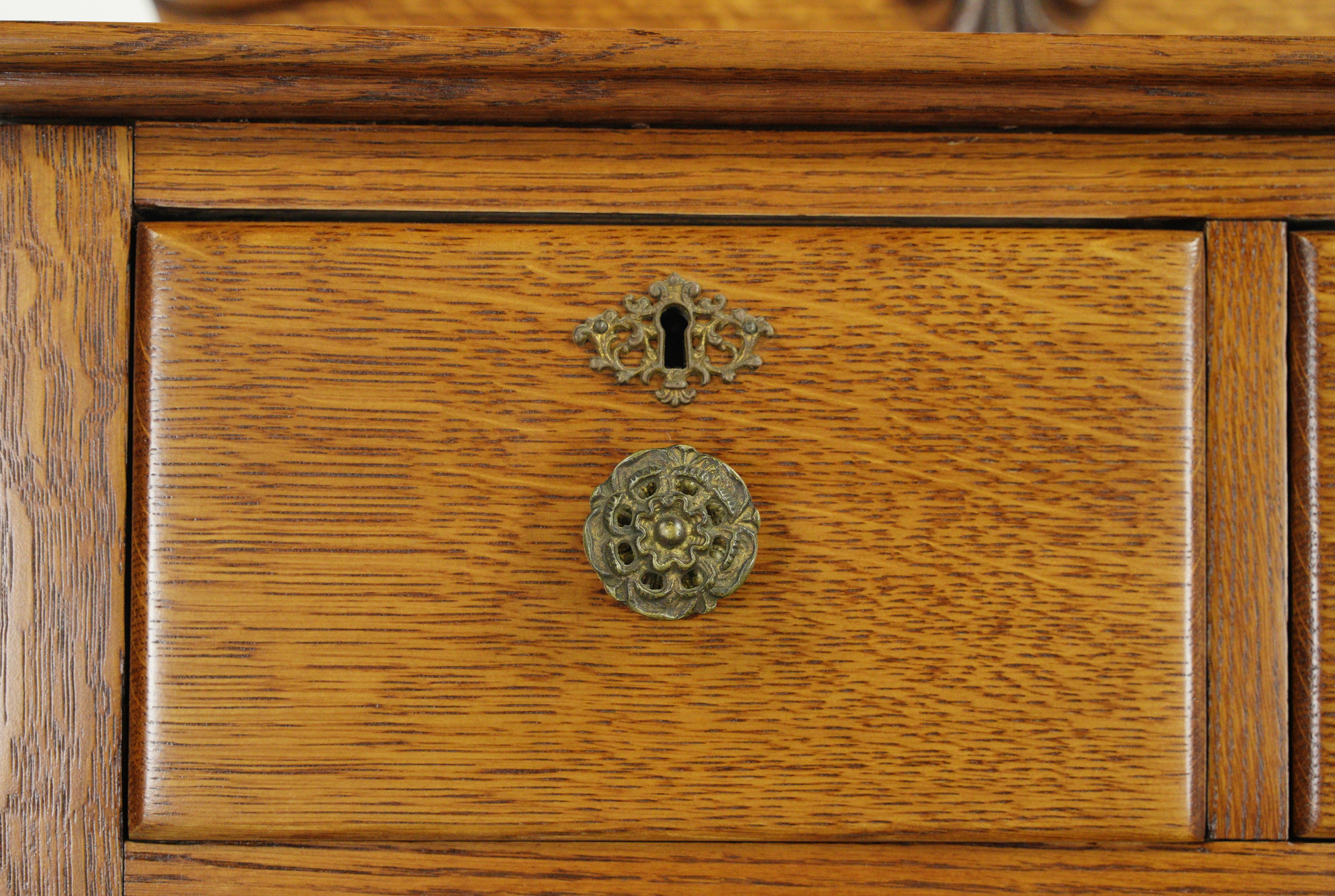 Restored Antique Oak 6 Drawer Lingerie Chest 1