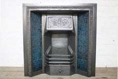 Restored Antique Victorian Cast Iron and Tiled Fireplace Insert