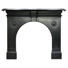 Restored Antique Victorian Cast Iron Fire Surround