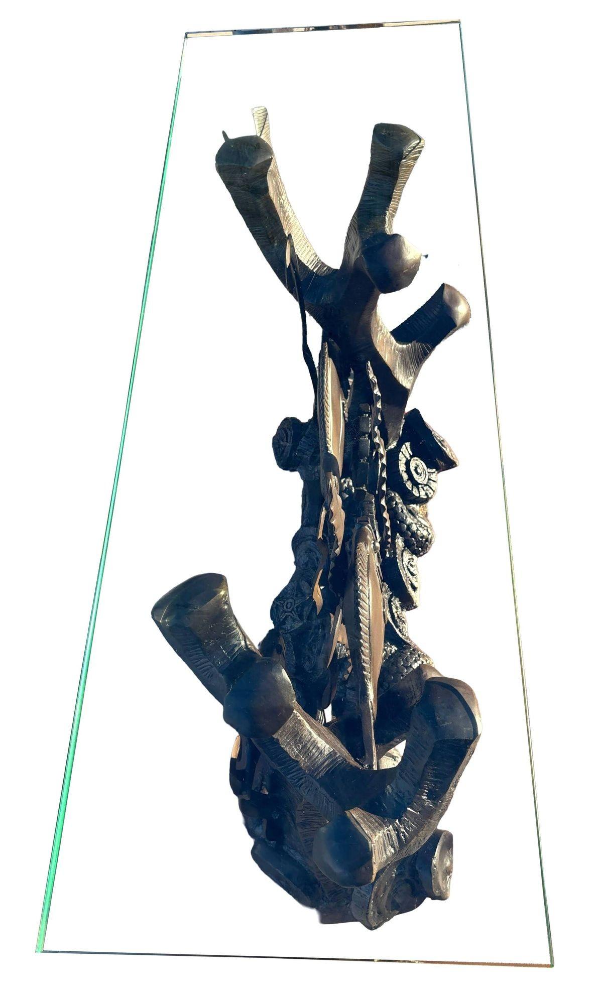 Restaurierter Konsolentisch aus Aquatischer Bronze von Phyllis Morris (Gegossen) im Angebot