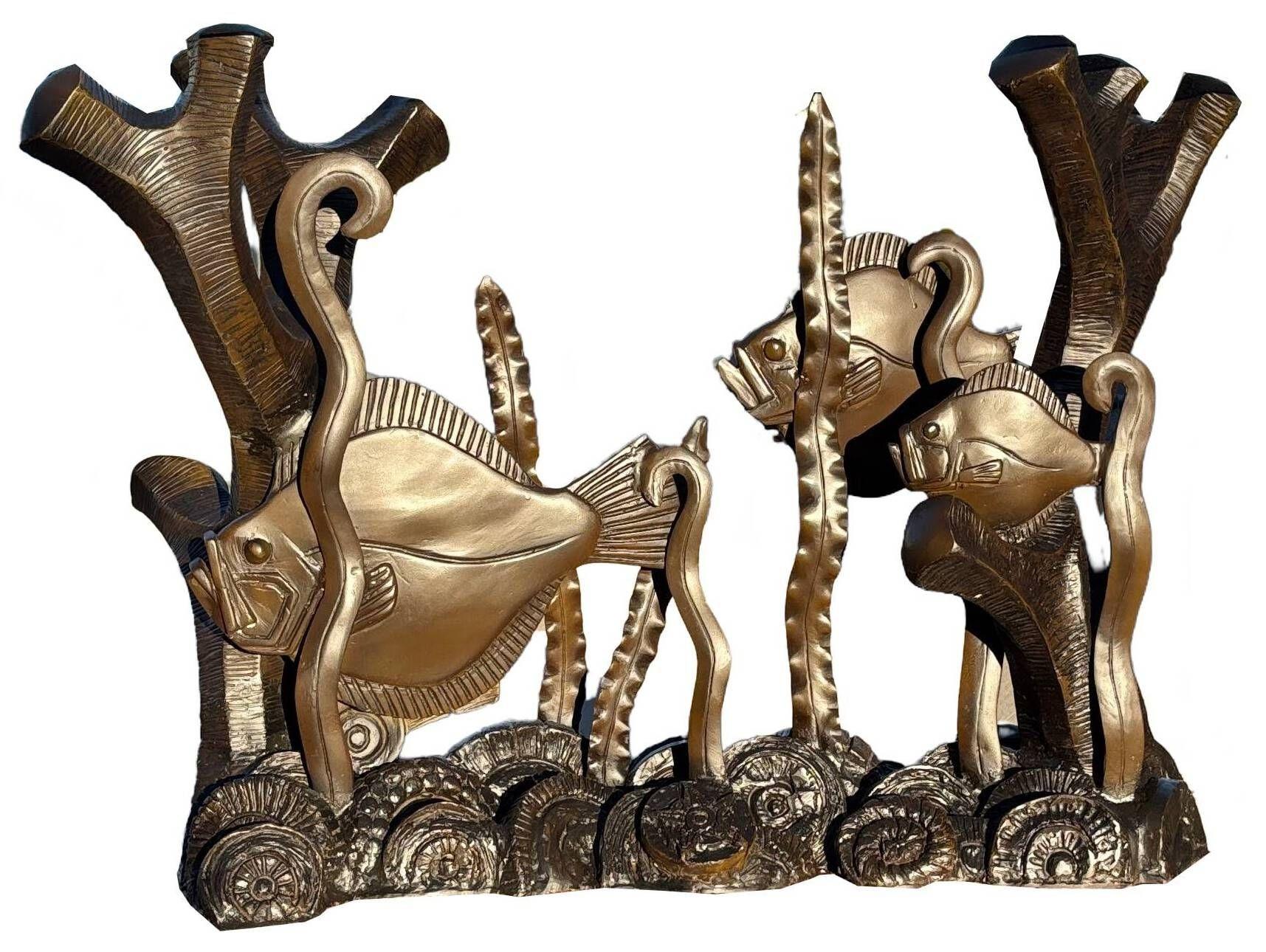 Restaurierter Konsolentisch aus Aquatischer Bronze von Phyllis Morris im Zustand „Hervorragend“ im Angebot in Van Nuys, CA
