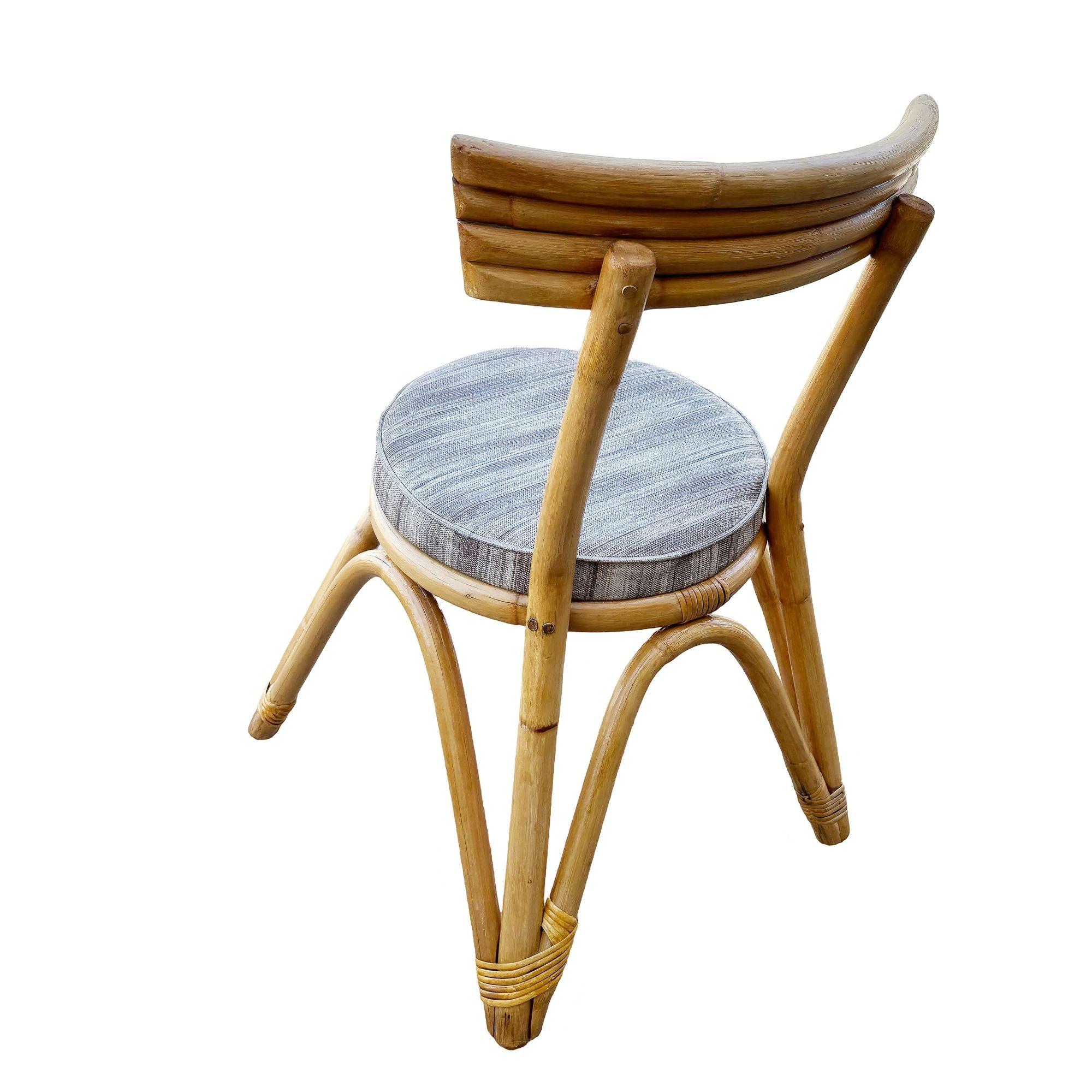 Restaurierter gewölbter Rattan-Esszimmerstuhl „Zig -Zag“ mit Beinen, Vierer-Set im Angebot 1