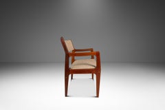 Restored Arm Chair in Solid Teak & New Fabric in the Manner of D-SCAN, c. 1970's