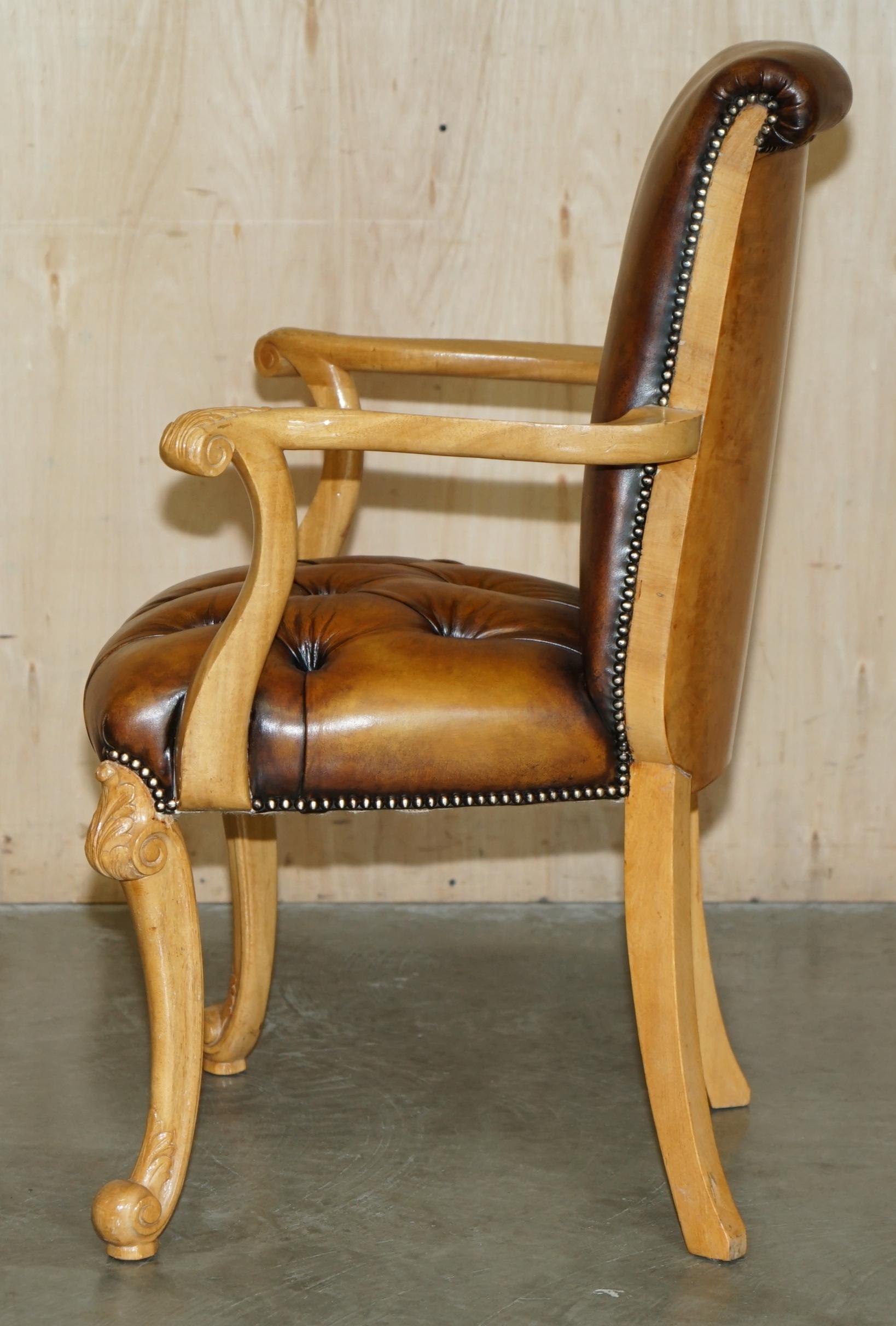Chemise d'appoint ART déco rénovée des années 1920, en cuir marron brossé BURR WALNUT en vente 11