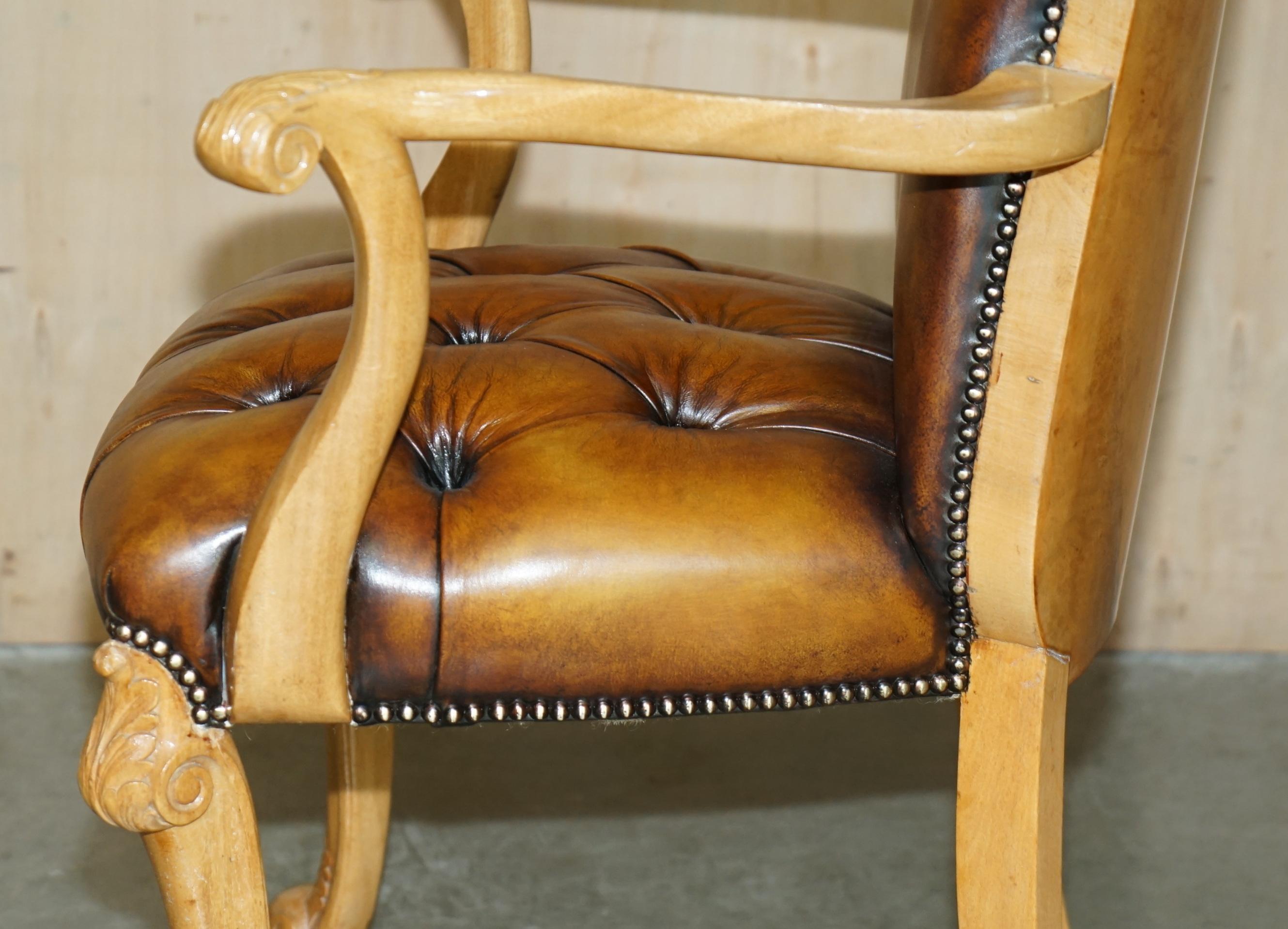 Chemise d'appoint ART déco rénovée des années 1920, en cuir marron brossé BURR WALNUT en vente 12