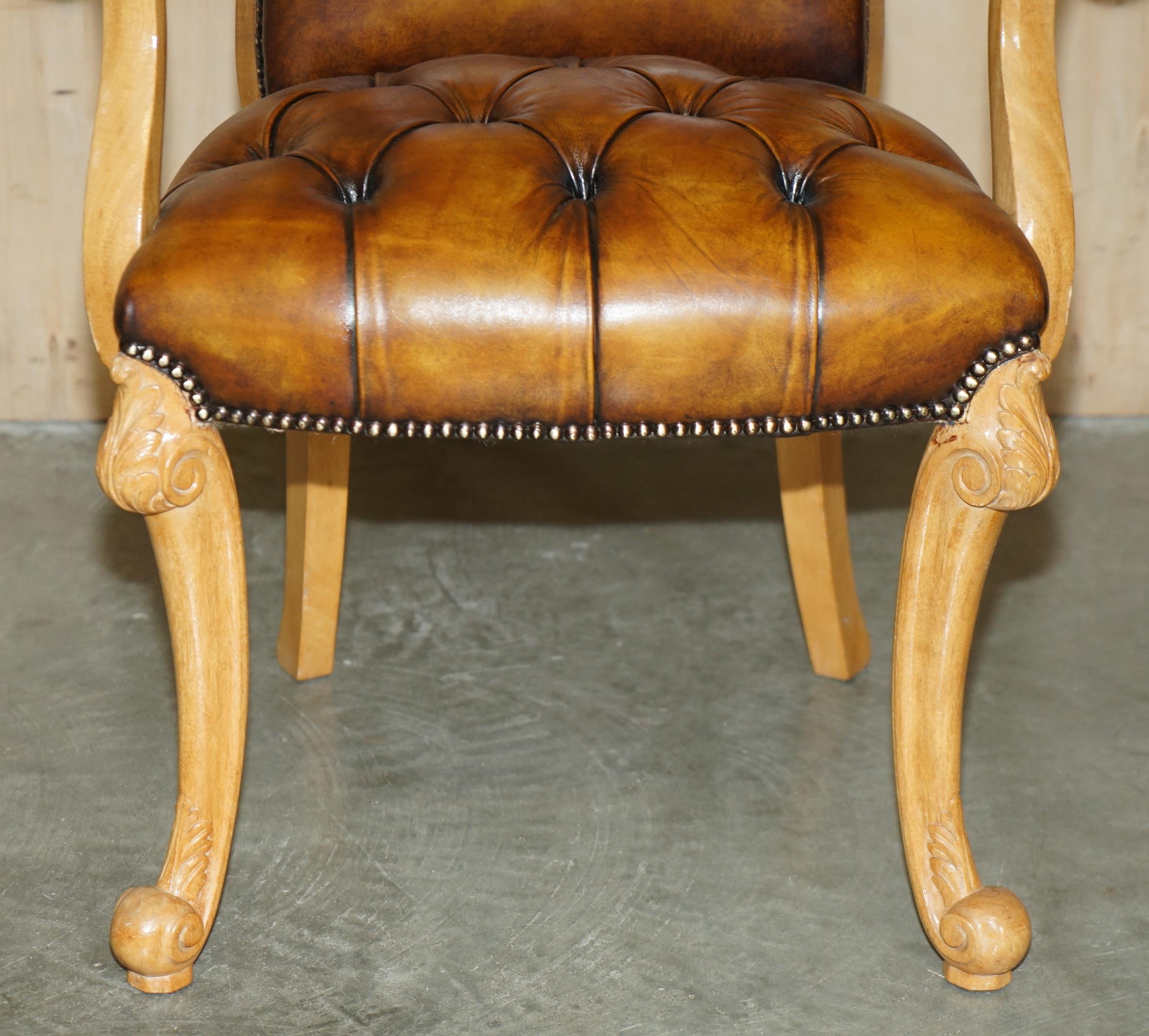 Chemise d'appoint ART déco rénovée des années 1920, en cuir marron brossé BURR WALNUT en vente 1