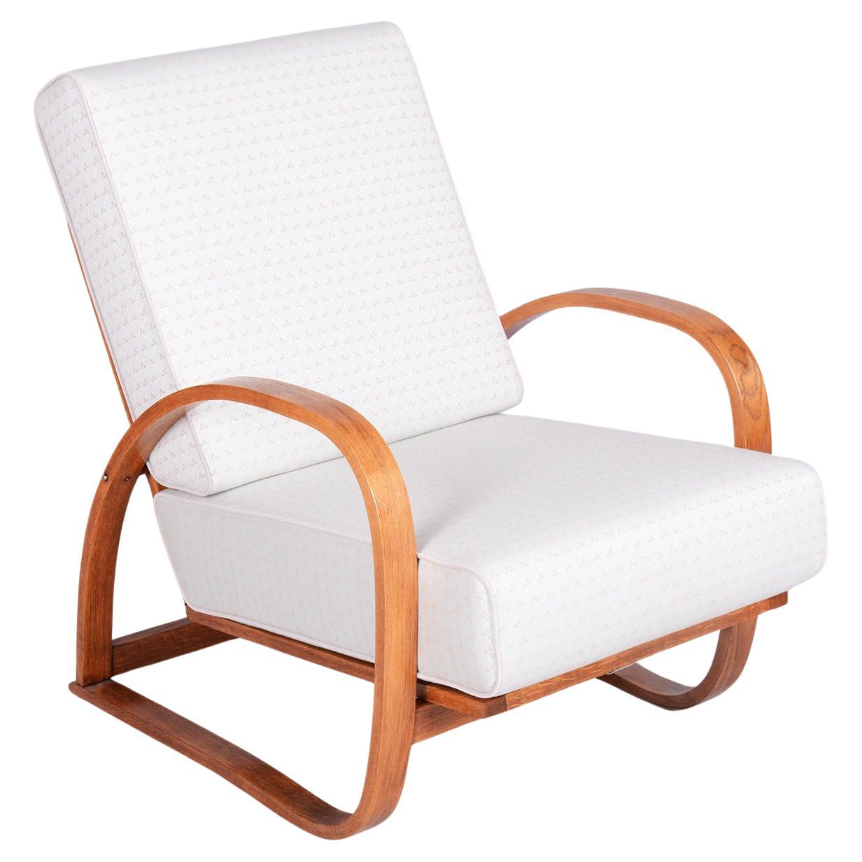 Restored Art Deco Adjustable Armchair, by J. Halabala, UP Závody, Czech. 1930s