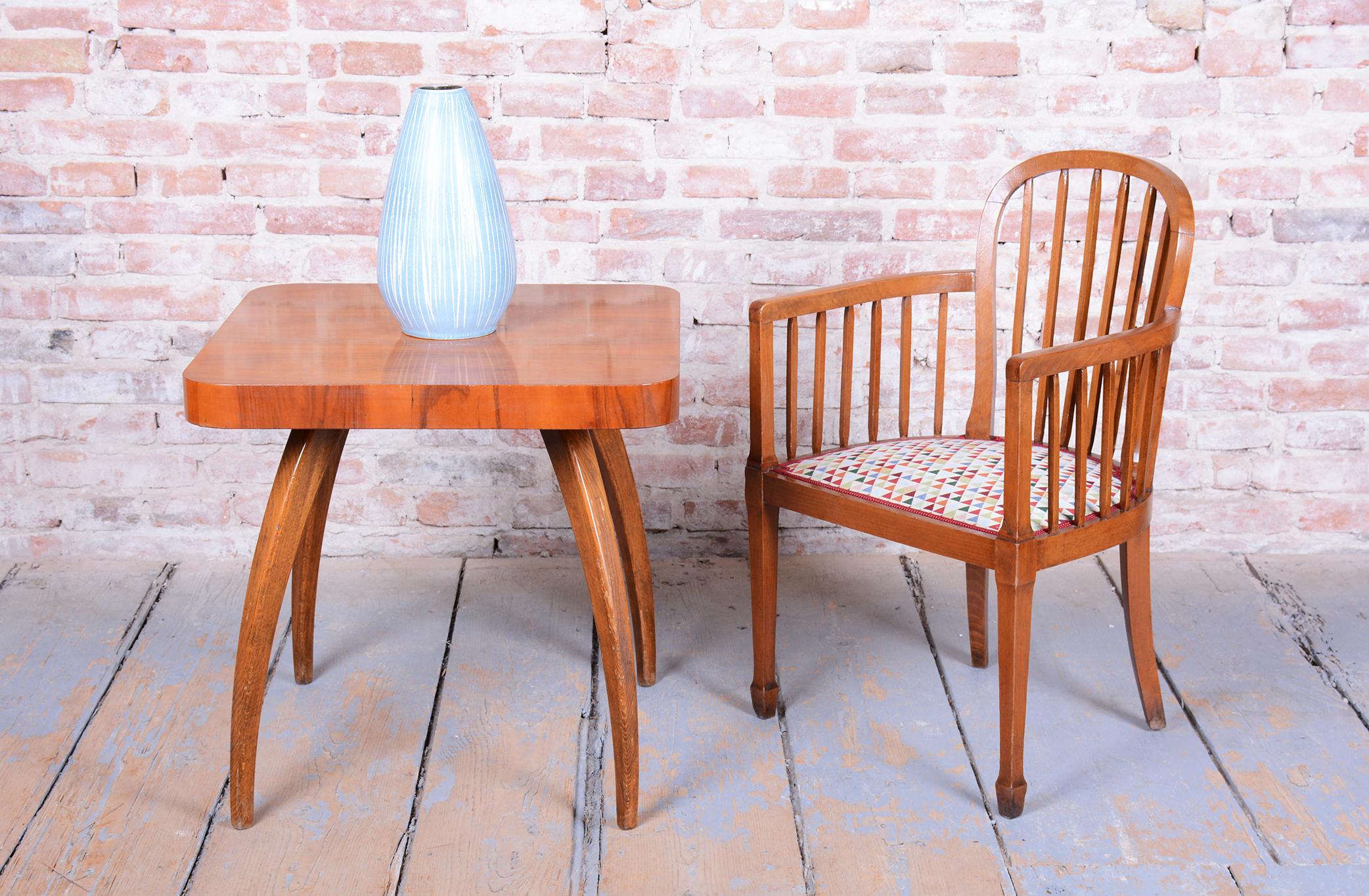 Sillón Art Decó Restaurado, Haya, Pulido Reavivado, Retapizado, Francia, Años 30 en venta 3