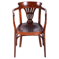 Fauteuil Art Déco restauré, par Fischel, Beeche, Polonais ravivé, Slovaquie, années 1900
