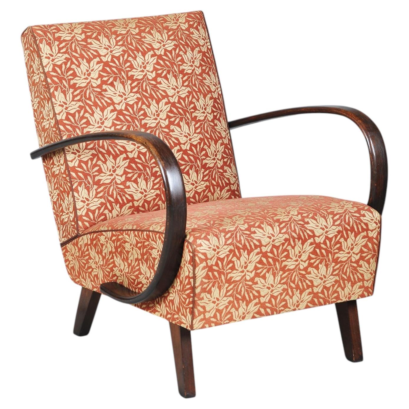 Original Art Deco Armchair, by J. Halabala for UP Zavody, Beech, Czech, 1930s