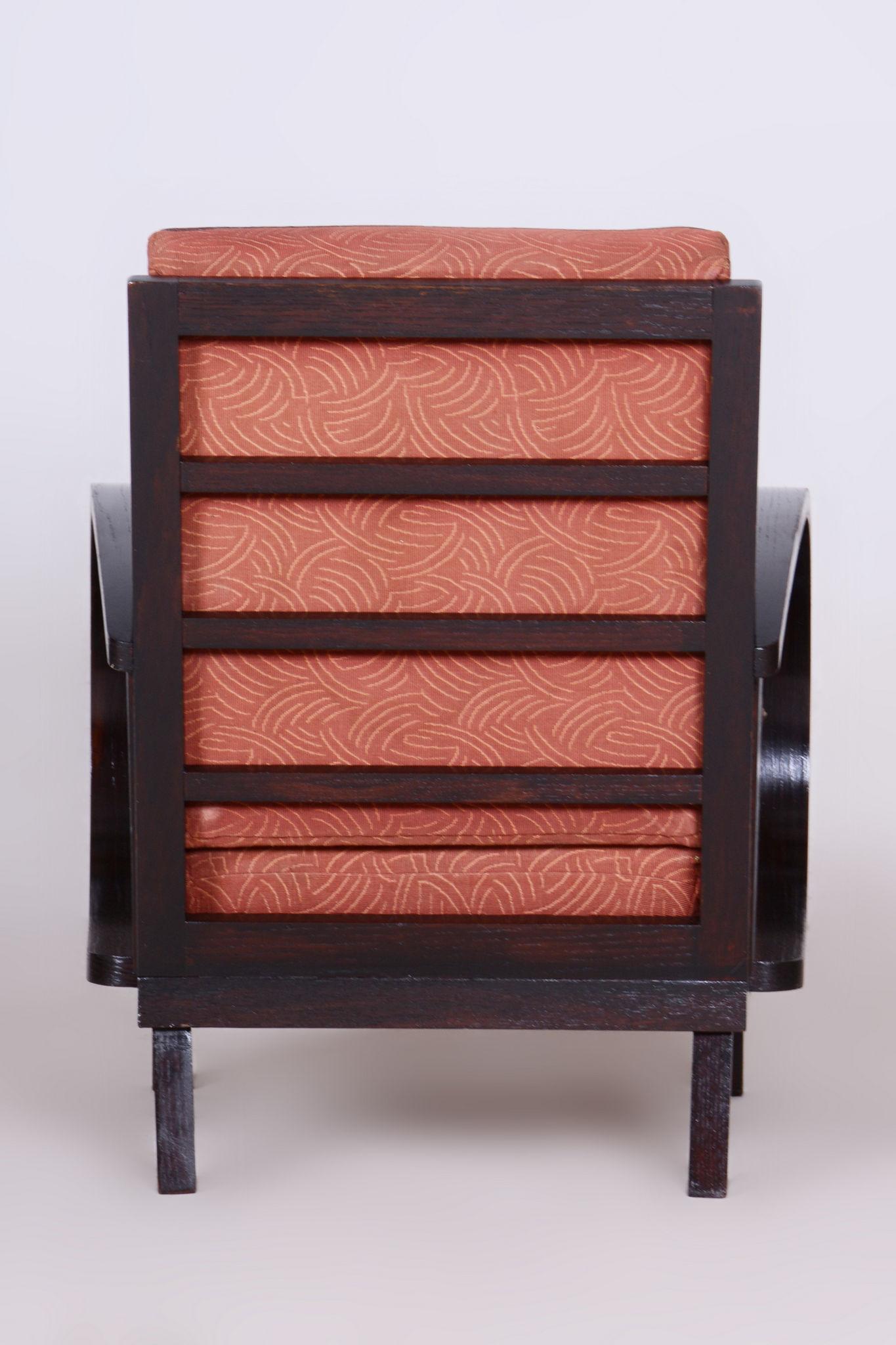 Fauteuil Art Déco restauré,  par Jindrich Halabala, UP Zavody, Tchèque, années 1930 en vente 5