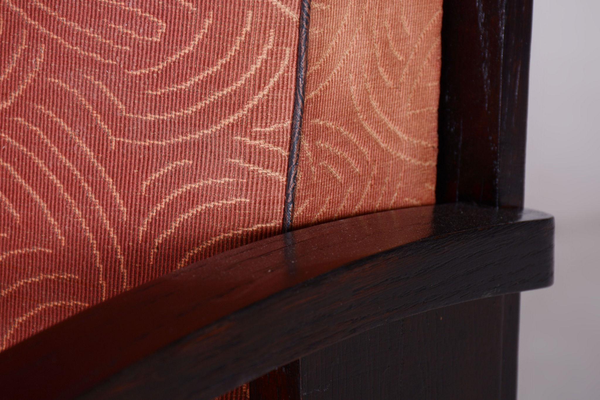 Tissu Fauteuil Art Déco restauré,  par Jindrich Halabala, UP Zavody, Tchèque, années 1930 en vente