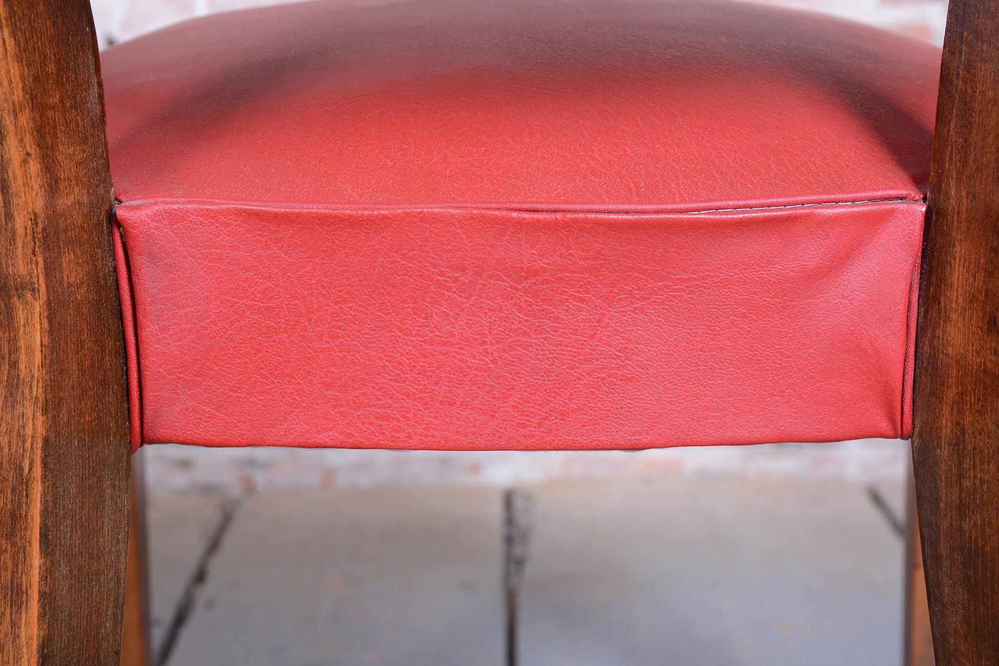 Fauteuil Art Déco restauré, par Jules Leleu, Beeche, polonais ravivé, France, années 1930 en vente 4