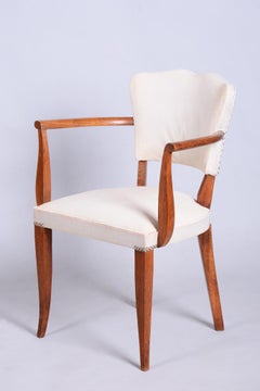 Poltrona Art Deco restaurata, di Jules Leleu, Beeche, polacco rivisitato, Francia, anni '30