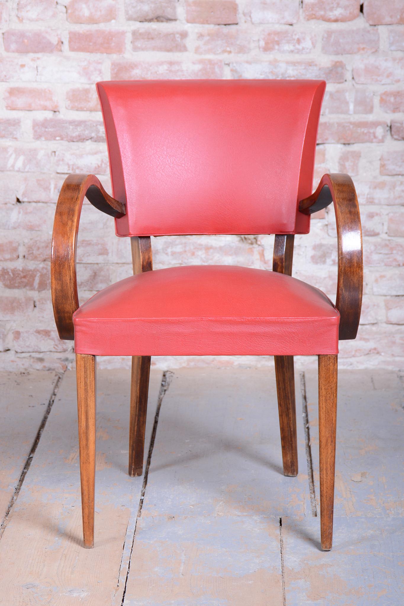 Art déco Fauteuil Art Déco restauré, par Jules Leleu, Beeche, polonais ravivé, France, années 1930 en vente