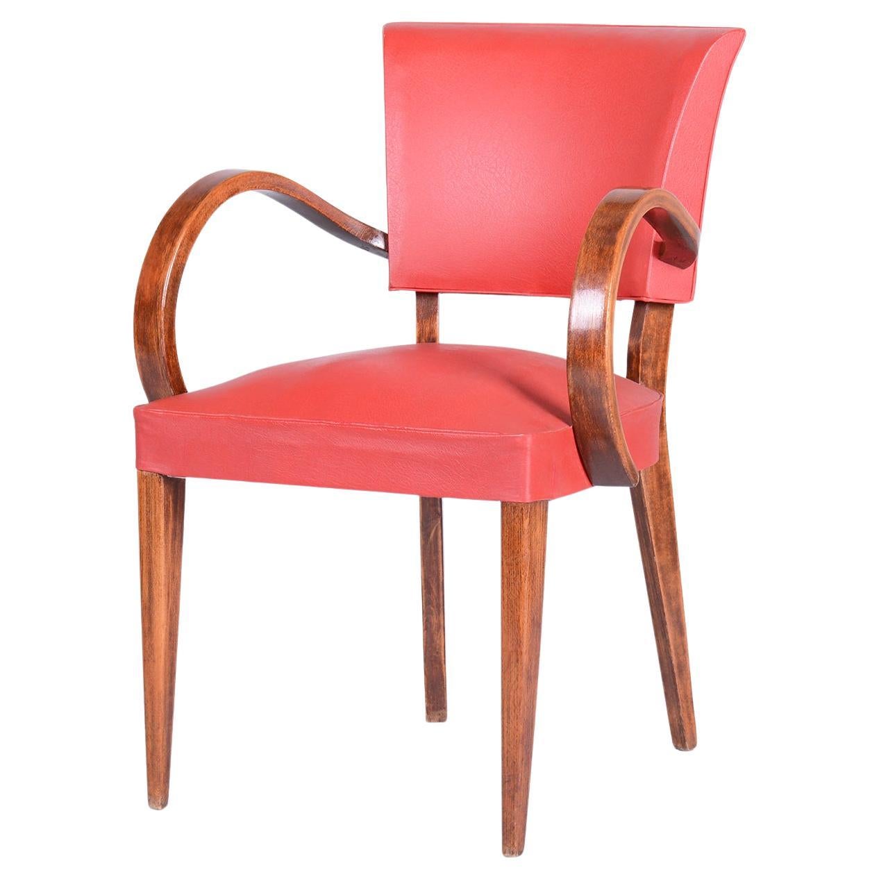 Sillón Art Déco restaurado, de Jules Leleu, Haya, Polaco recuperado, Francia, años 30