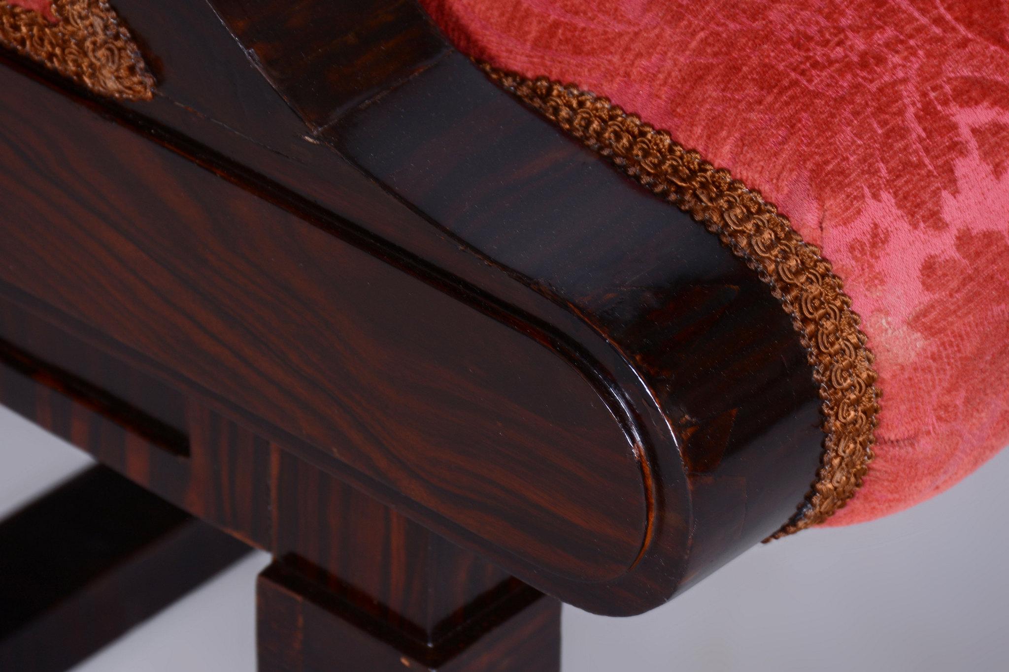 Sillón Art Decó restaurado,  de Pavel Janák, por PUD, Roble, Checo, década de 1910 en Bueno estado para la venta en Brandys nad Labem, Středočeský kraj