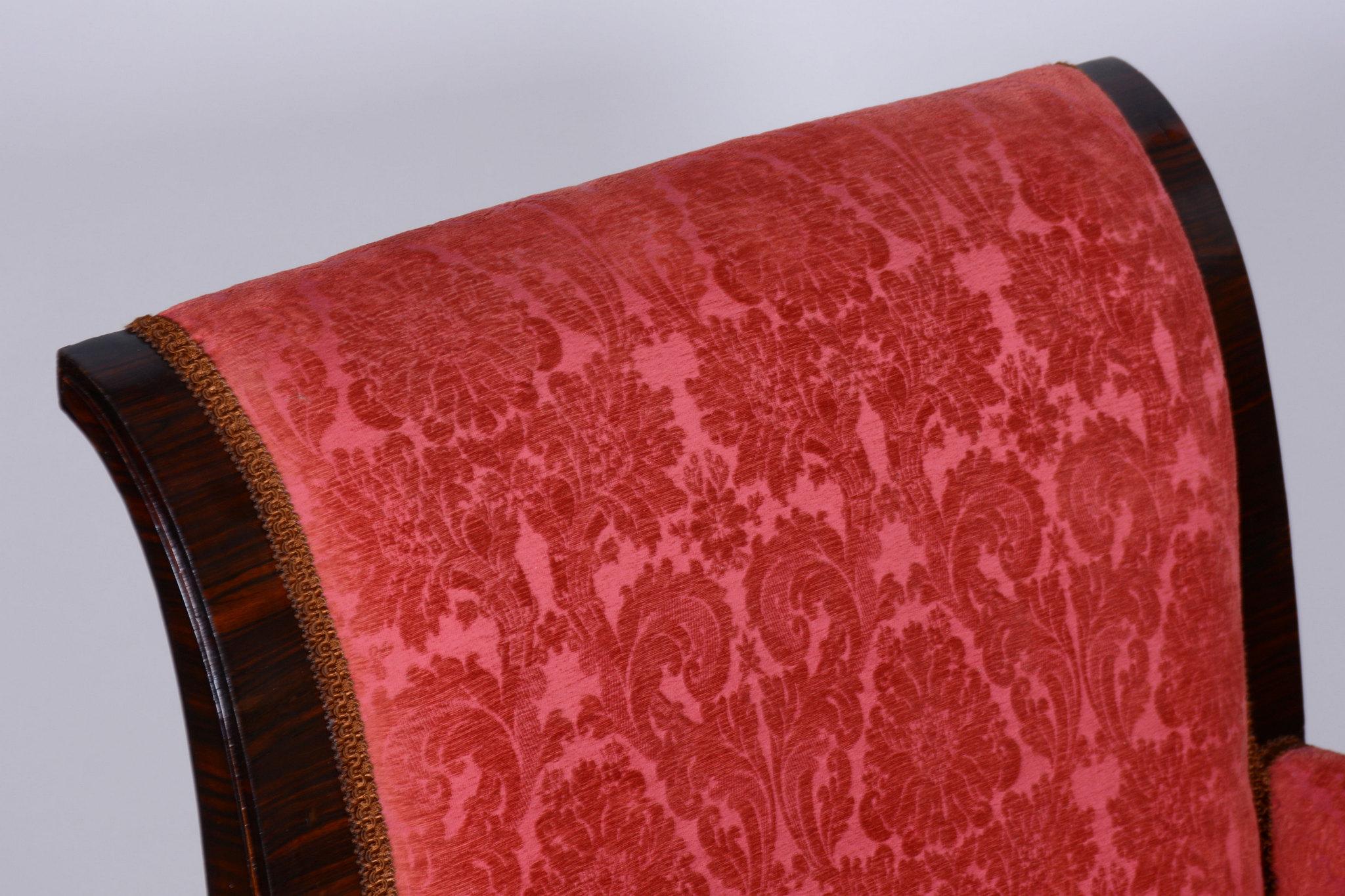 Sillón Art Decó restaurado,  de Pavel Janák, por PUD, Roble, Checo, década de 1910 Tela en venta