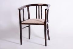 Sillón Art Decó restaurado, roble, repulido, retapizado, checo, años 20