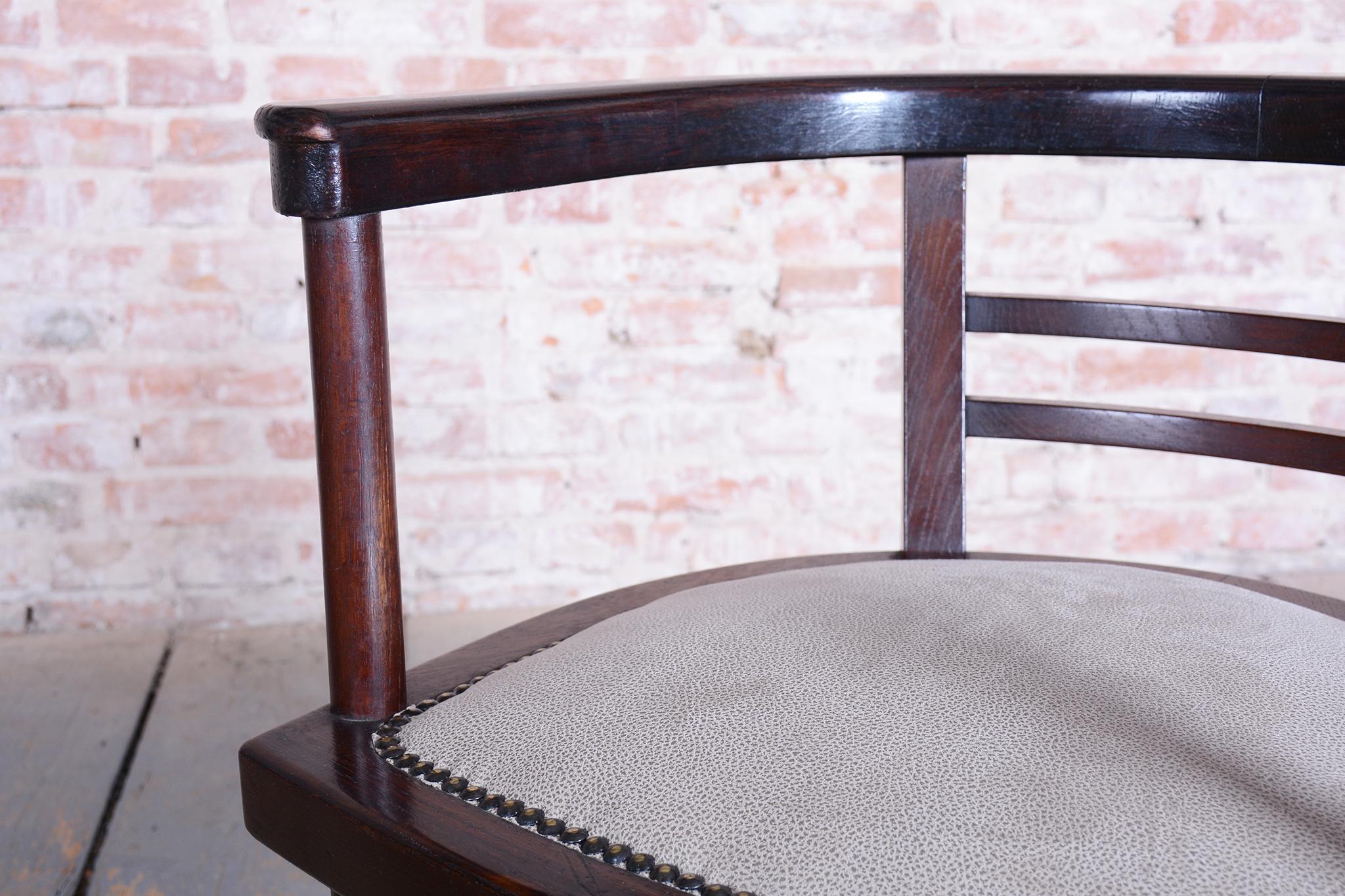 Fauteuil Art Déco restauré, Wien. Werkstätte, J. Hoffmann, Autriche, années 1910 en vente 8