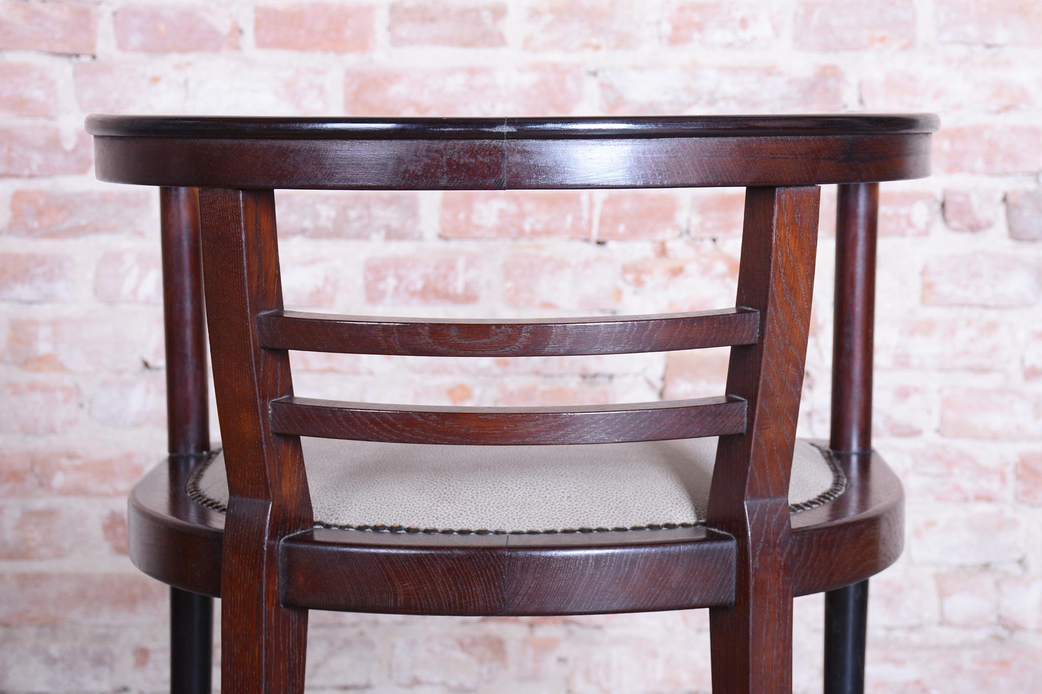 Fauteuil Art Déco restauré, Wien. Werkstätte, J. Hoffmann, Autriche, années 1910 en vente 1
