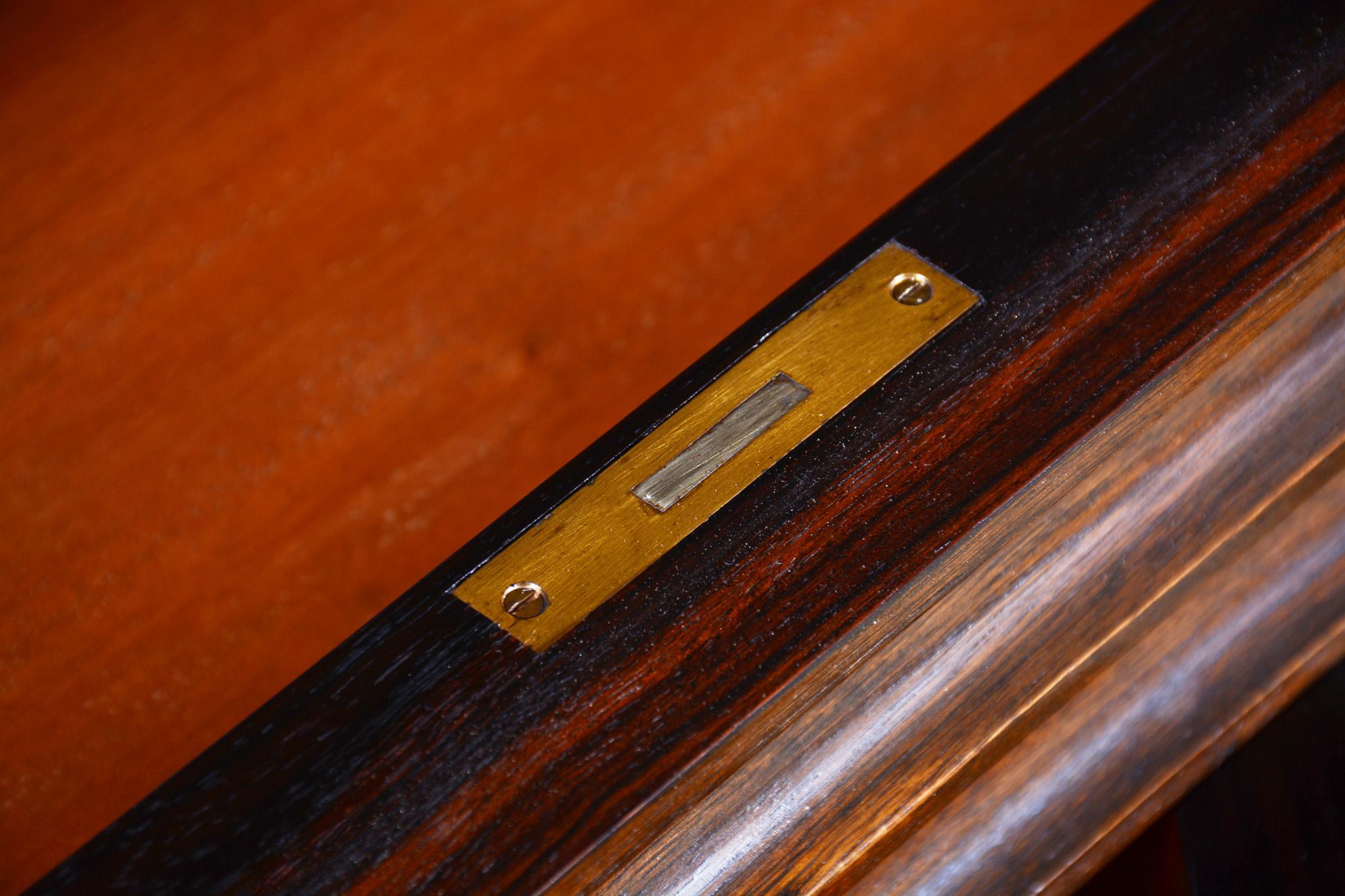 Restauriertes Art Deco Bücherregal, Eiche, Makassar-Ebenholz, poliert, Frankreich, 1920er Jahre im Angebot 8