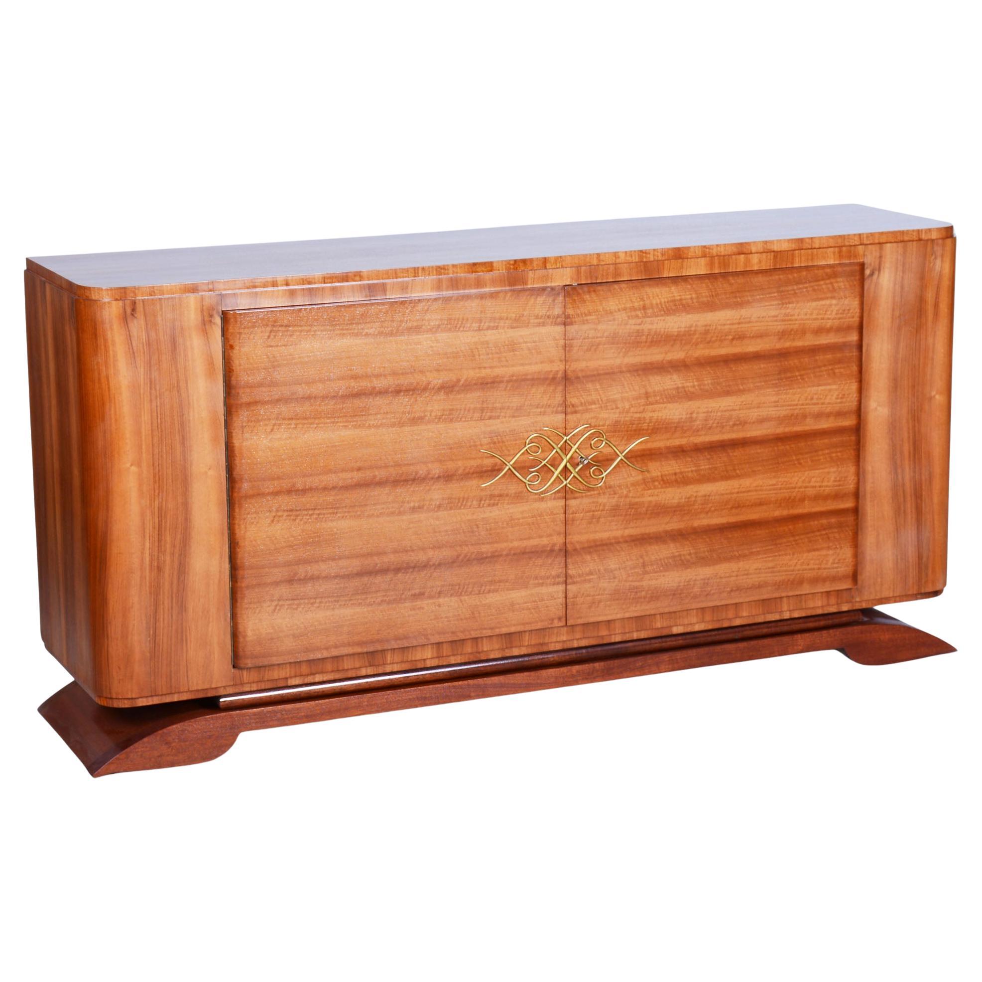 Buffet Art Deco restaurato, noce, mogano, lucidato a nuovo,  Francia, anni '20