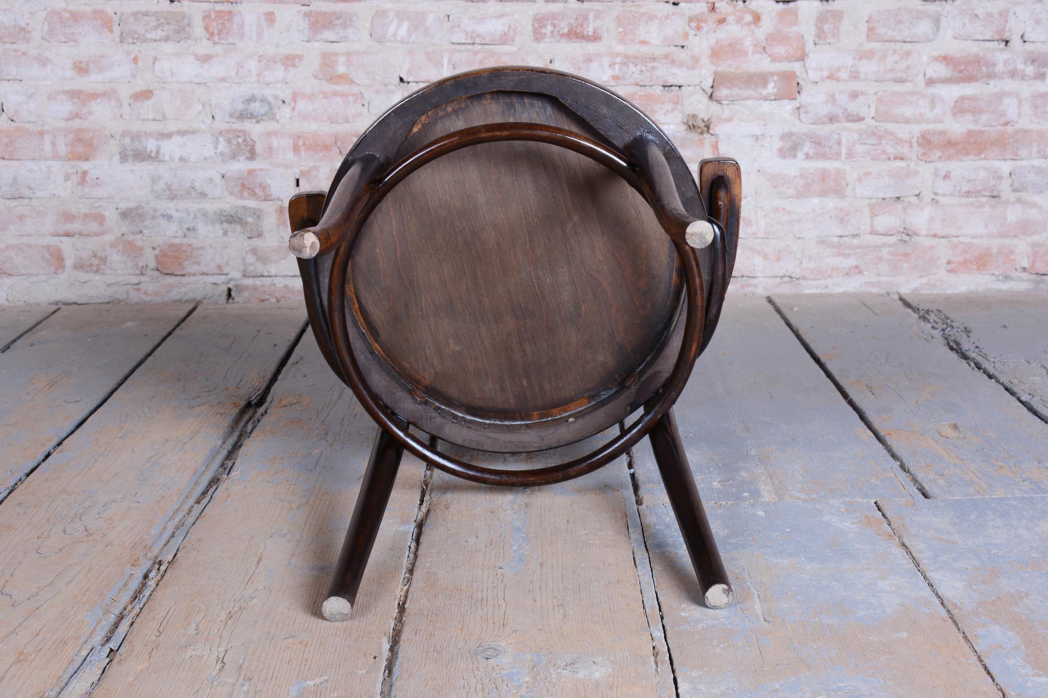 Chaise Art déco restaurée, bois de hêtre, polonaise revisitée, tchèque, années 1920 en vente 5