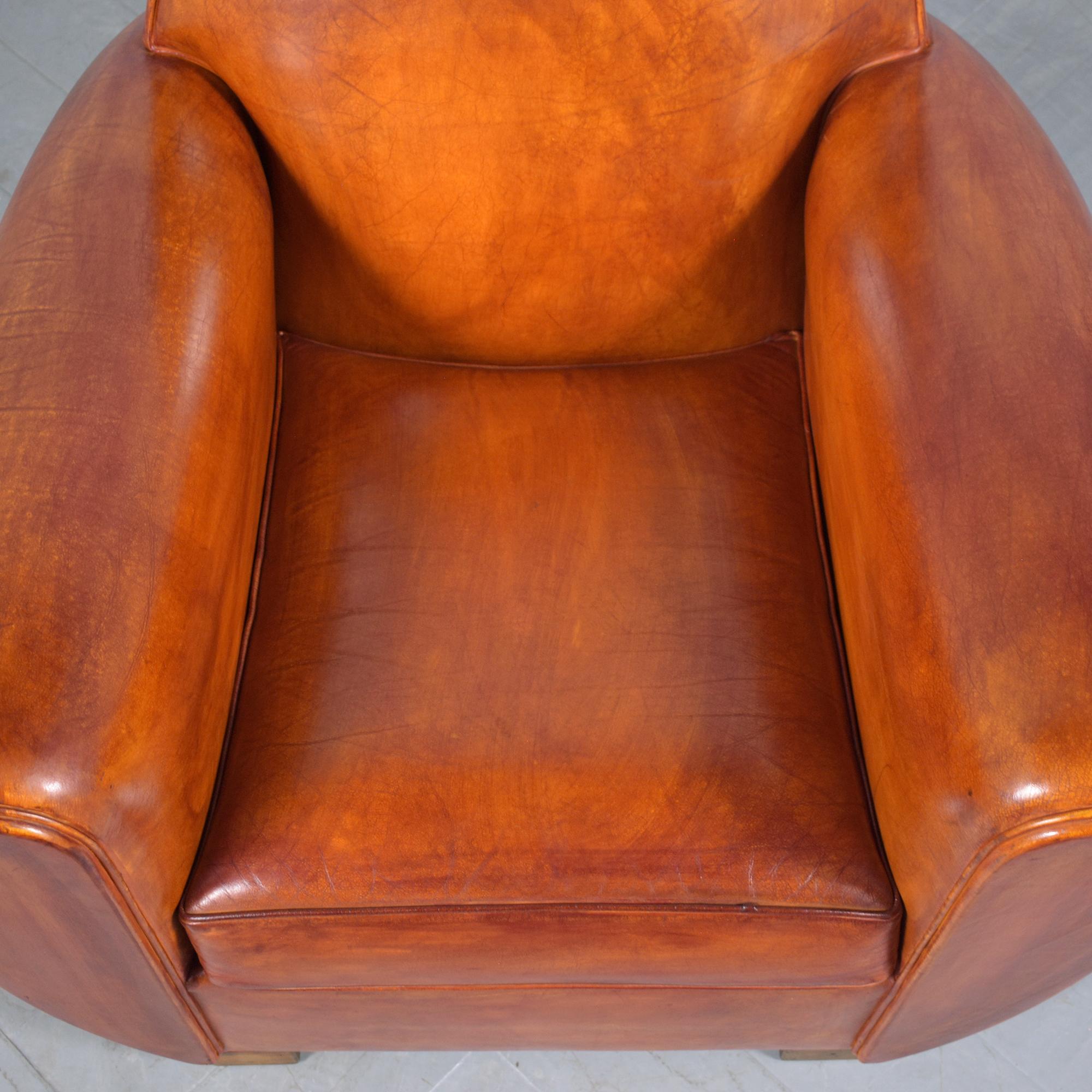 Restored Art Deco Club Chairs: 1960s French Deco Elegance For Sale 5